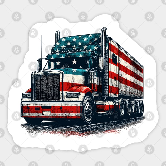 Trailer Truck Sticker by Vehicles-Art